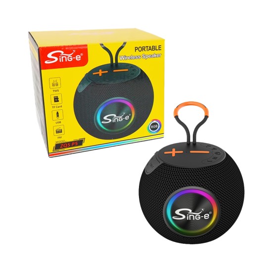 Sing-e Portable Wireless Speaker ZQS P5 Black